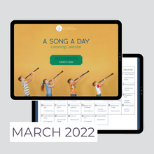 Load image into Gallery viewer, March Jazz for Kids monthly musical listening calendar for young children and families