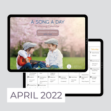 Load image into Gallery viewer, April Songs for Spring monthly musical listening calendar for young children and families