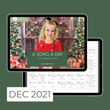 Load image into Gallery viewer, December musical listening calendar for young children and families