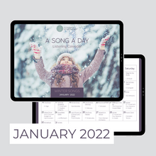 Load image into Gallery viewer, January winter songs musical listening calendar for young children and families