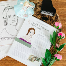 Load image into Gallery viewer, sample lesson page from a lesson about Clara Schumann in music education curriculum titled "Conversations with Composers"