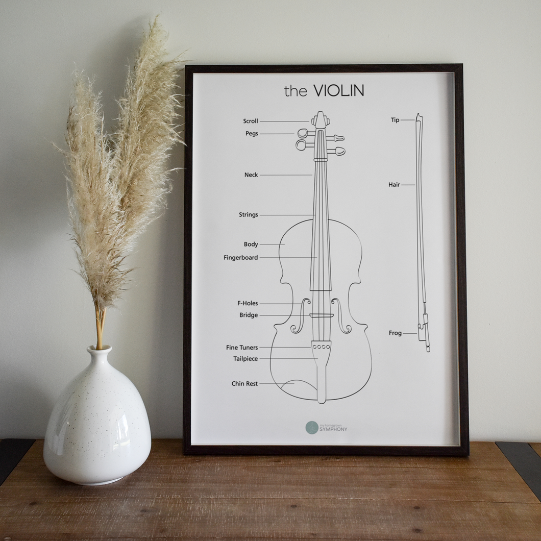 The Violin Printable Digital Poster
