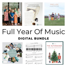 Load image into Gallery viewer, My Homegrown Symphony Full Year of Music Digital Bundle features 1 year worth of music curriculum for kids ages 4-12
